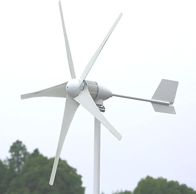 1500w Wind Turbine 12v 24v 48v 3 Phase AC Wind Generator With Hybrid MPPT Controller 5 Blades Windmill (12V with Hybrid Controller) Recensie