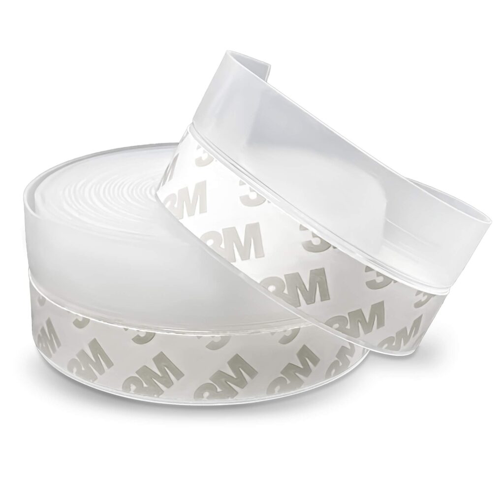 Double-sided 3M adhesive tape roll with liner, ideal for invisible bonding applications.