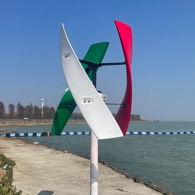 800W Vertical Axis Maglev Wind Turbine for Home 12V 24V 48V Wind Generator Off Grid System with MPPT Controller 3 Mixed Color (12V with Charging Controller) Recensie