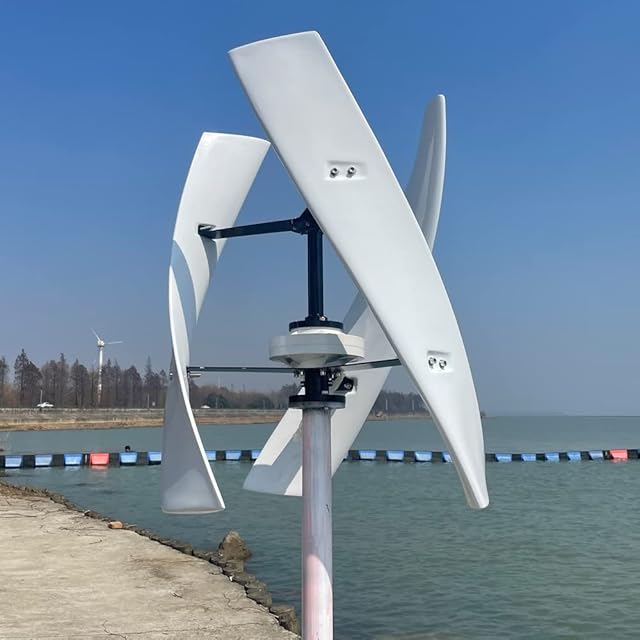 800W Vertical Wind Turbine 12V 24V 48V Permanent Maglev Wind Generator Kit with MPPT Controller 3 Blades for Garden Terrace Marine Motor Home Chalet Boat (48V White) Recensie