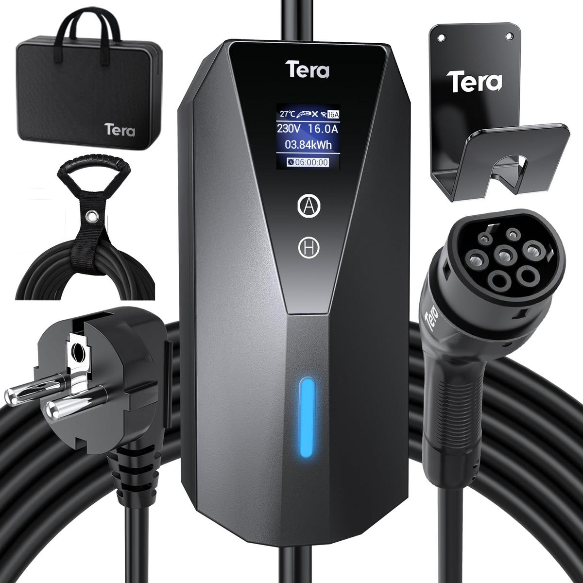 VEVOR VEVOR Cargador Portátil para Vehículos Eléctricos Tipo 2 IEC6219 Cargador para Coche