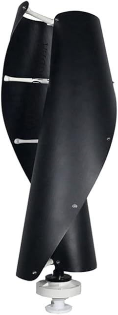 Black Spiral Wind Turbine, 4000W 12V 24V 48V Vertical Wind Turbine Household Small Wind Turbine with MPPT Controller 2 Blades for Home Yacht Farm Recensie