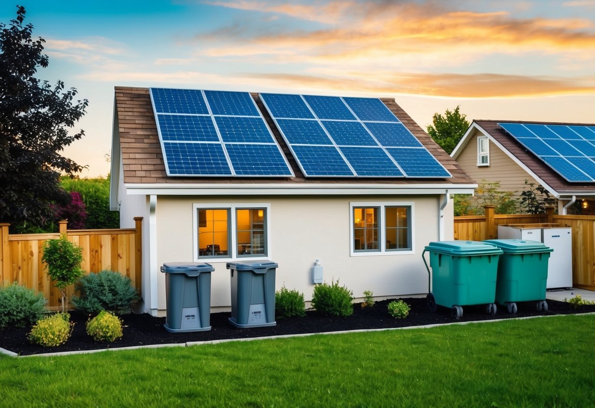 Begin met duurzaam consumeren: 7 praktische stappen naar een groenere levensstijl 2 Een huis met zonnepanelen, een tuin met compostbakken en energiezuinige apparaten
