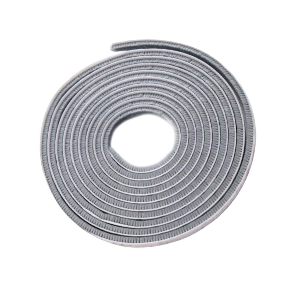 Coiled gray braided rope, perfect for climbing, sailing, or heavy-duty use.