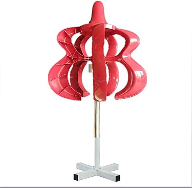 Vertical Wind Turbine, 12V 24V 48V Upright Coreless Wind Generator red Blades Recensie