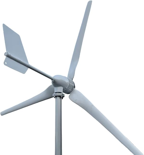 Windturbinegenerator, 3000 W 24 V 48 V 96 V 3 Bladen Horizontale Windturbine Generator Windmolen Met MPPT Lader Controller en Off Grid Inverter voor hybride zonnewindsysteem(24V) Recensie