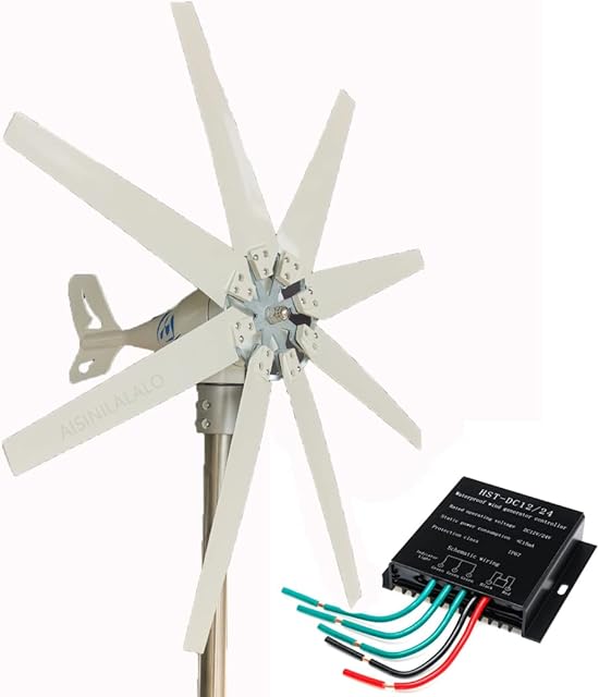 Wind Turbines 10000W Wind Turbines for Wind Solar Hybrid System,Wind Generator Turbines Wind Turbine Energy Generators, with Charge Controller (220v) (48v) (220v) Recensie